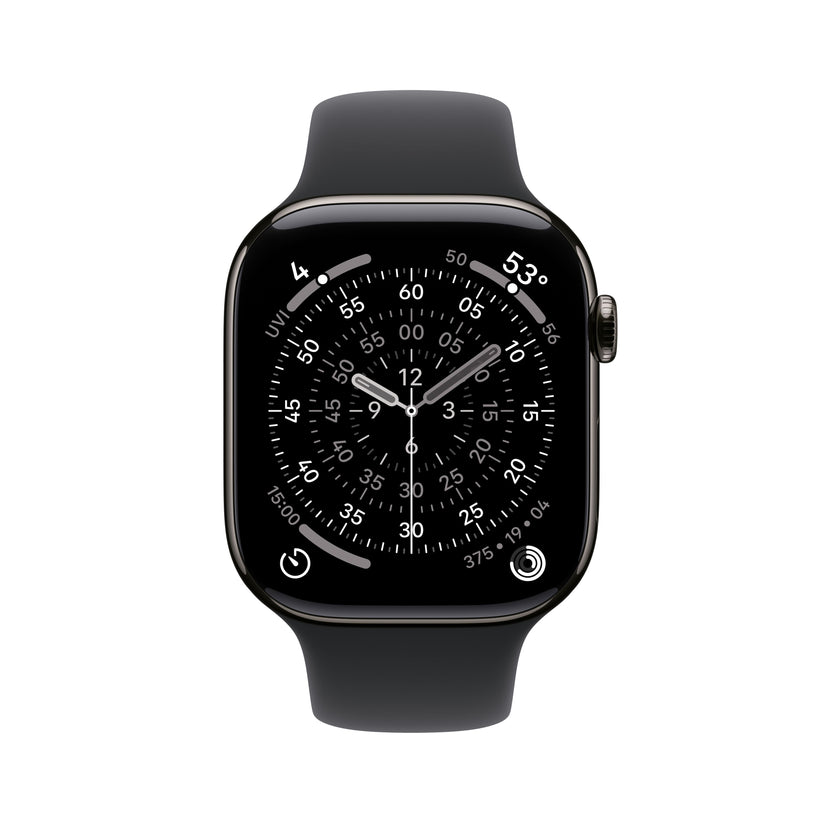 Apple Watch Series 11 GPS + Cellular 46mm palaszürke titántok, fekete sportszíj - M/L - iSTYLE HU