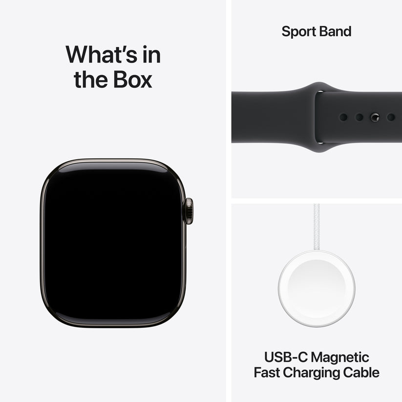 Apple Watch Series 11 GPS + Cellular 46mm palaszürke titántok, fekete sportszíj - M/L - iSTYLE HU