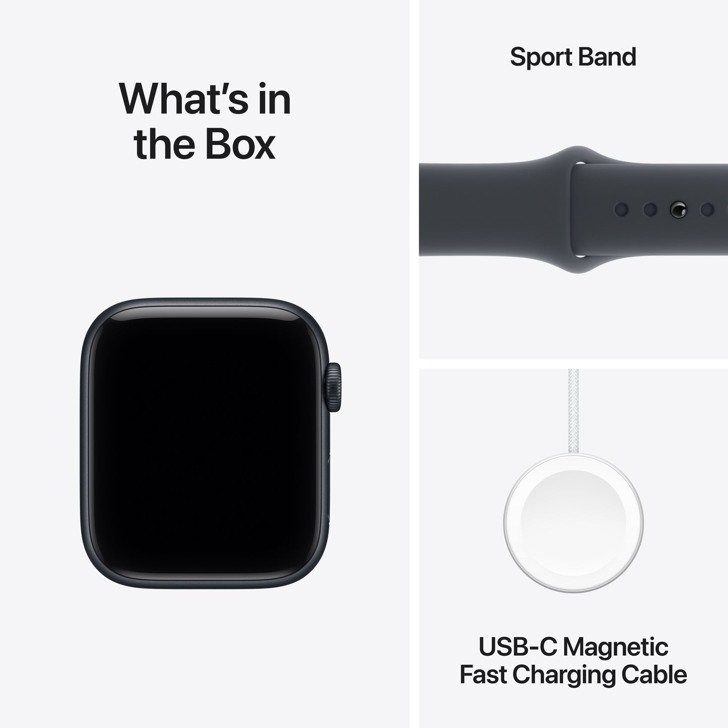 Apple Watch SE 3 GPS 44mm éjfekete alumíniumtok, éjfekete sportszíj - M/L - iSTYLE HU