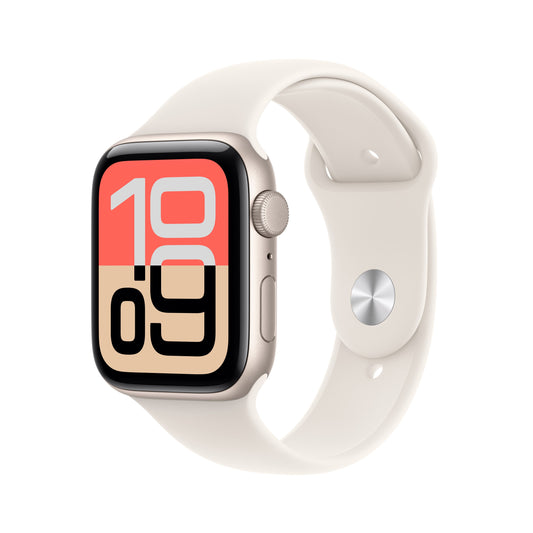 Apple Watch SE 3 GPS 44mm csillagfény alumíniumtok, csillagfény sportszíj - M/L - iSTYLE HU