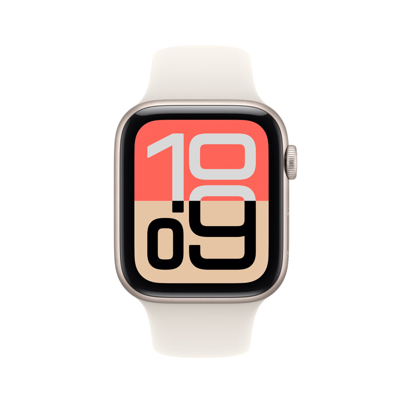 Apple Watch SE 3 GPS 44mm csillagfény alumíniumtok, csillagfény sportszíj - M/L - iSTYLE HU