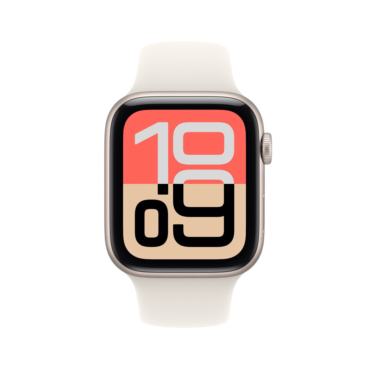 Apple Watch SE 3 GPS 44mm csillagfény alumíniumtok, csillagfény sportszíj - S/M - iSTYLE HU