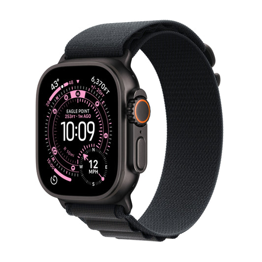 Apple Watch Ultra 3 GPS + Cellular 49mm fekete titántok, fekete Alpesi pánt - L - iSTYLE HU