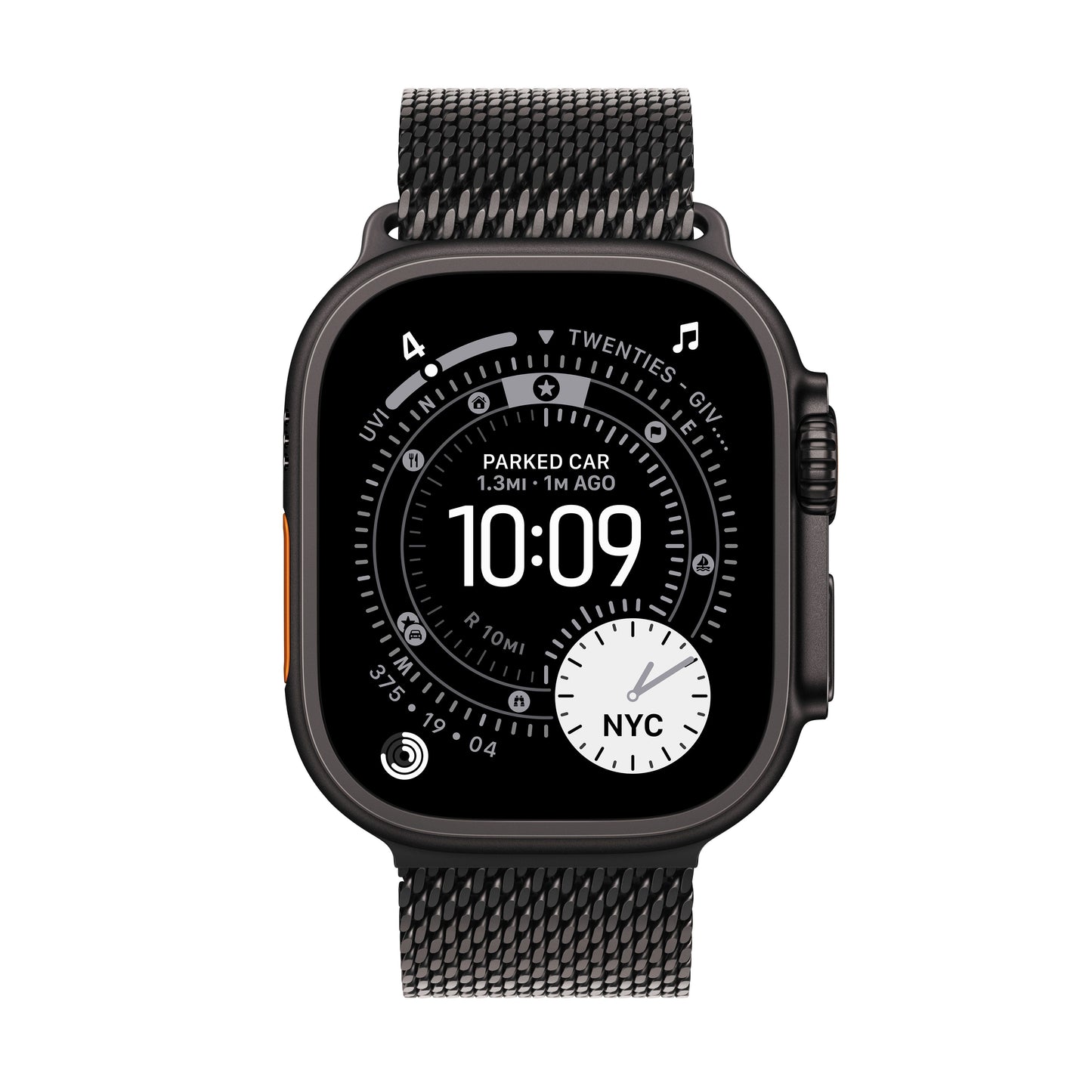 Apple Watch Ultra 3 GPS + Cellular 49mm fekete titántok, fekete Titán milánói szíj - S - iSTYLE HU