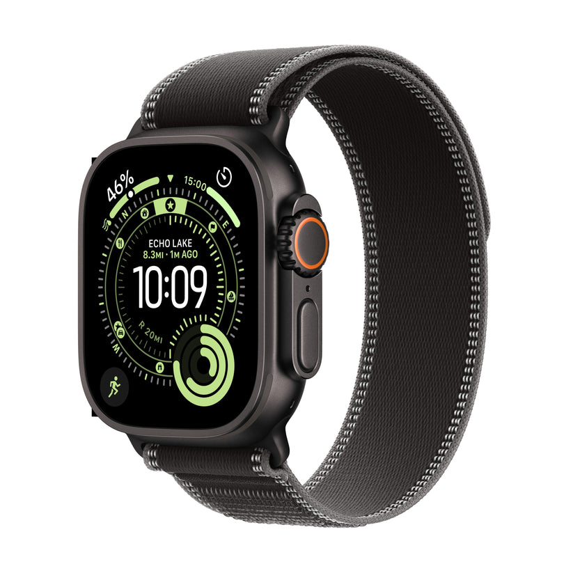 Apple Watch Ultra 3 GPS + Cellular 49mm fekete titántok, fekete/hamuszürke Terep pánt - M/L - iSTYLE HU