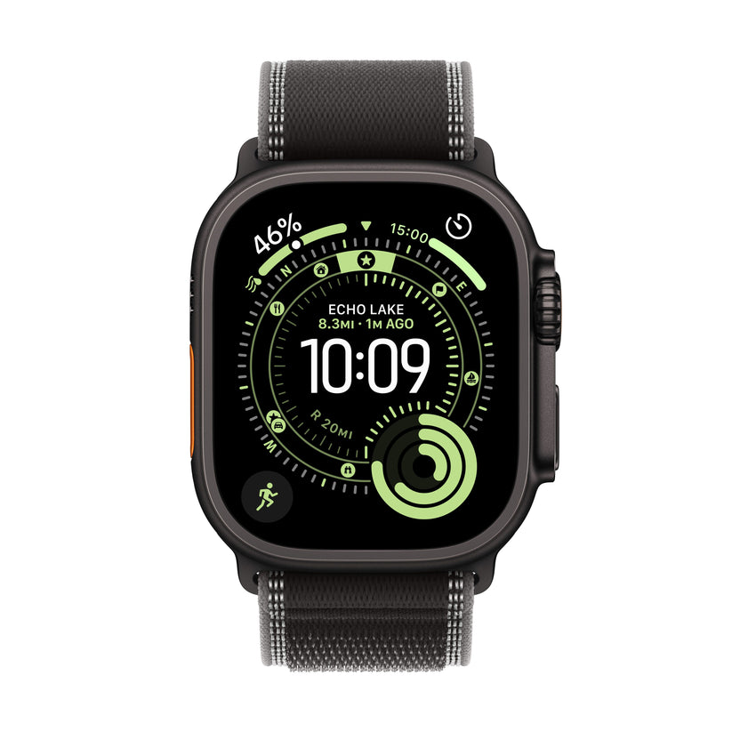 Apple Watch Ultra 3 GPS + Cellular 49mm fekete titántok, fekete/hamuszürke Terep pánt - M/L - iSTYLE HU