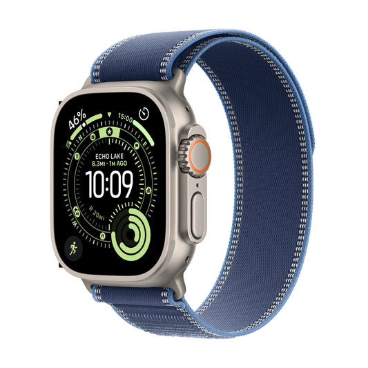 Apple Watch Ultra 3 GPS + Cellular 49mm natúr titántok, kék-élénkkék Terep pánt - S/M - iSTYLE HU