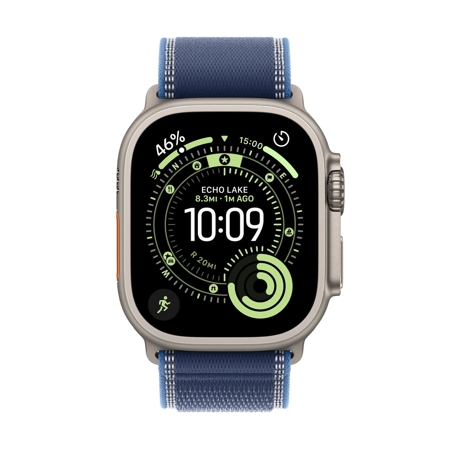 Apple Watch Ultra 3 GPS + Cellular 49mm natúr titántok, kék-élénkkék Terep pánt - S/M - iSTYLE HU