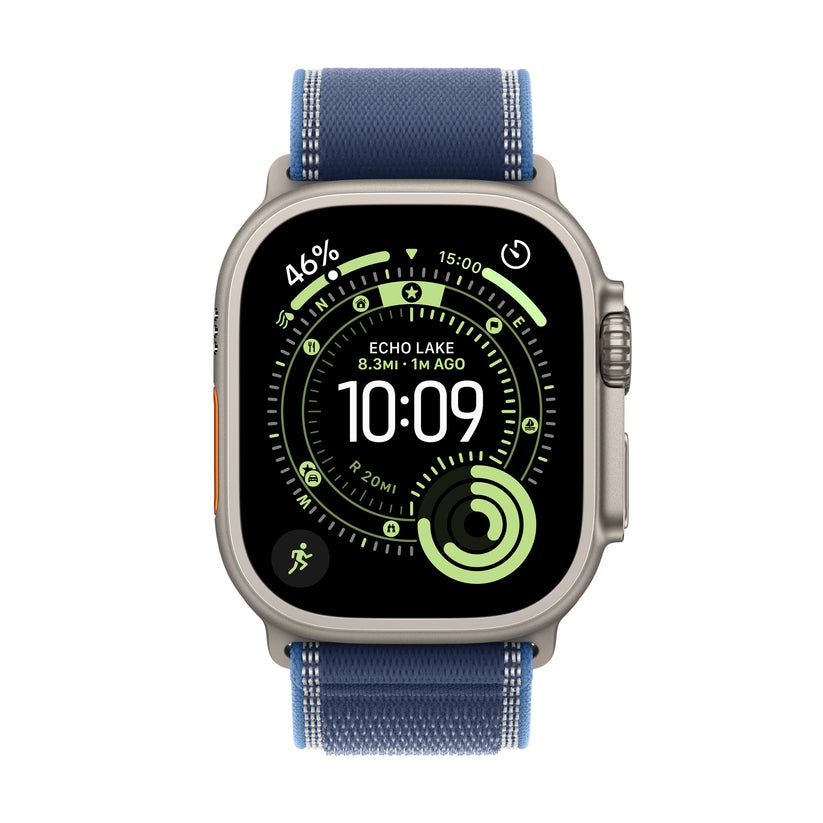 Apple Watch Ultra 3 GPS + Cellular 49mm natúr titántok, kék-élénkkék Terep pánt - S/M - iSTYLE HU