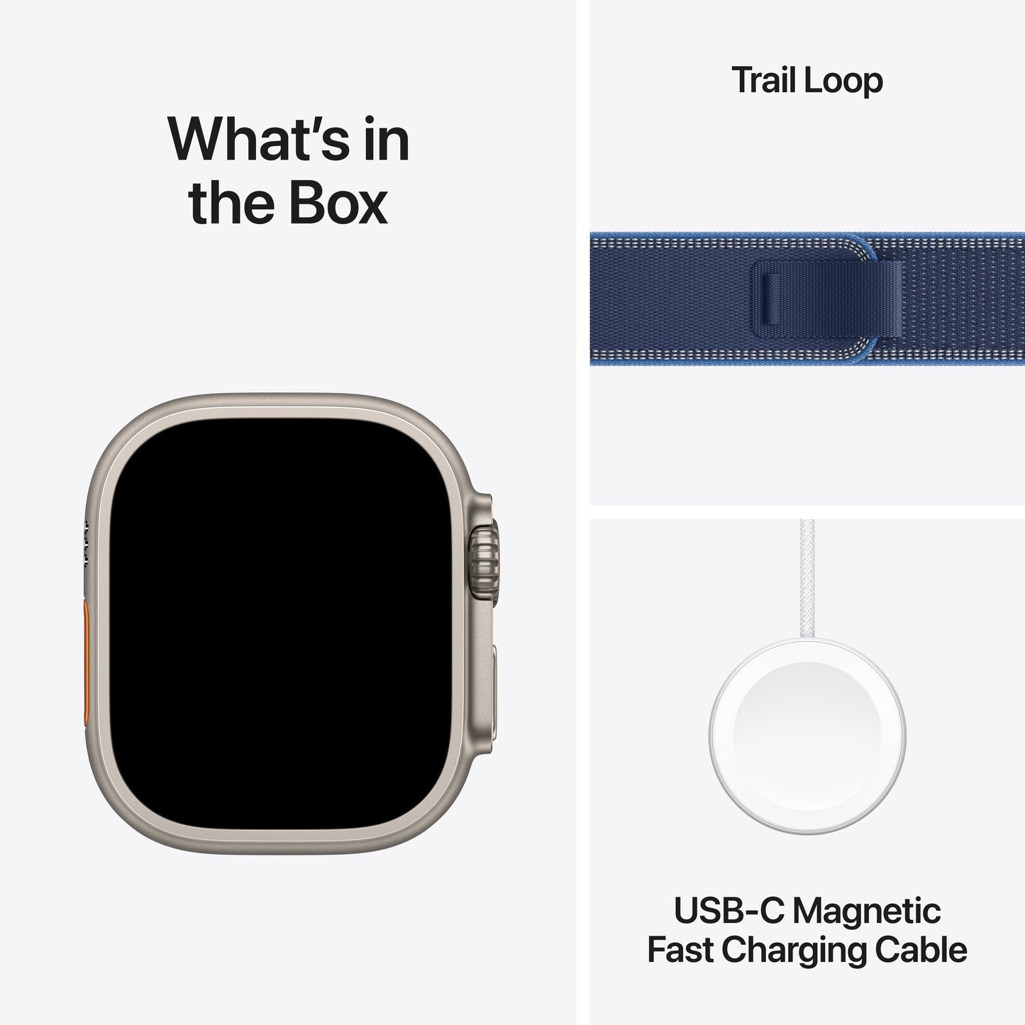 Apple Watch Ultra 3 GPS + Cellular 49mm natúr titántok, kék-élénkkék Terep pánt - S/M - iSTYLE HU