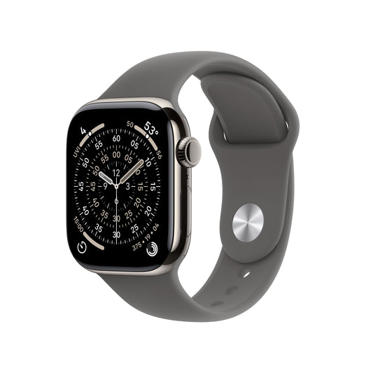 Apple Watch Series 11 GPS + Cellular 42mm natúr titántok, kőszürke sportszíj - M/L - iSTYLE HU