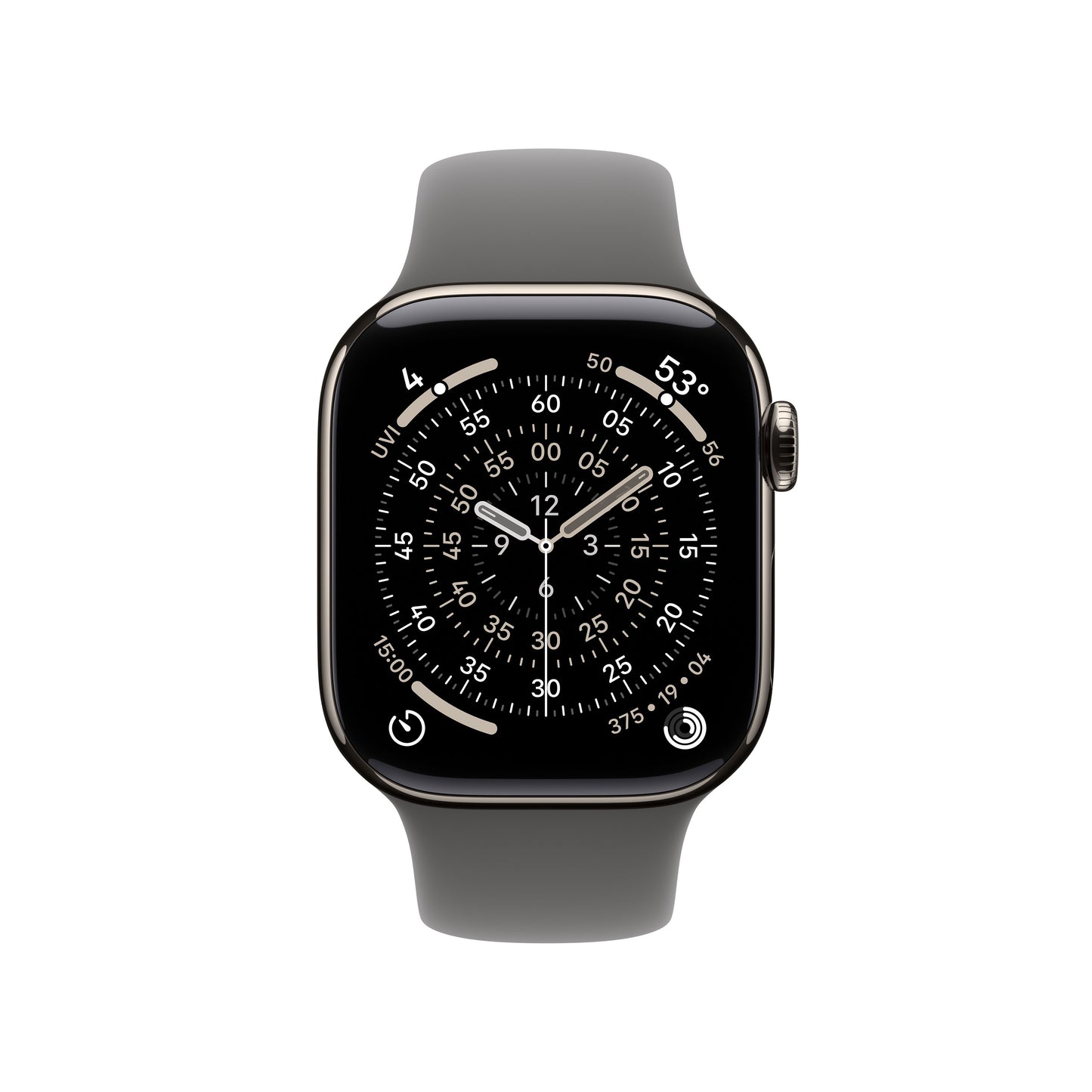 Apple Watch Series 11 GPS + Cellular 42mm natúr titántok, kőszürke sportszíj - S/M - iSTYLE HU