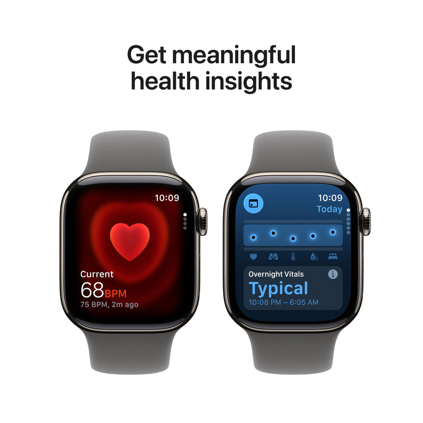 Apple Watch Series 11 GPS + Cellular 42mm natúr titántok, kőszürke sportszíj - S/M - iSTYLE HU
