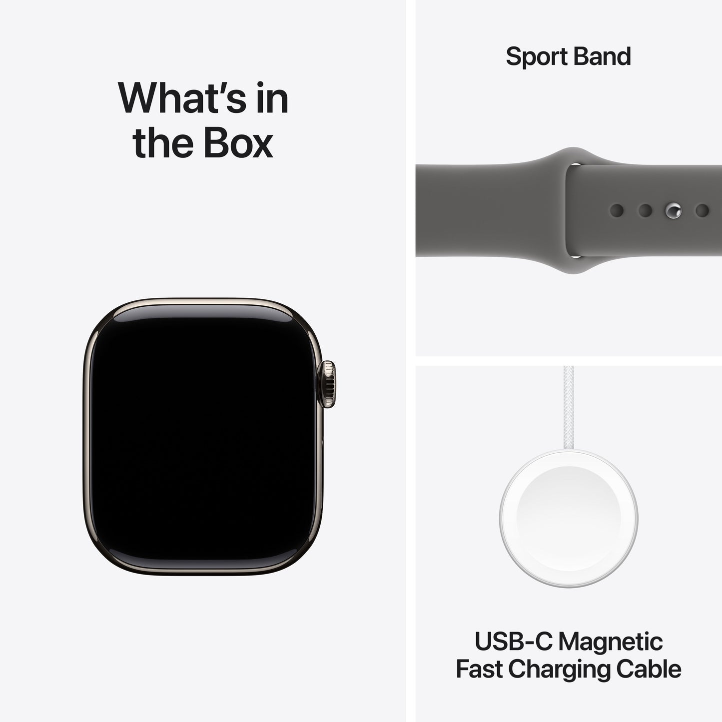 Apple Watch Series 11 GPS + Cellular 42mm natúr titántok, kőszürke sportszíj - S/M - iSTYLE HU