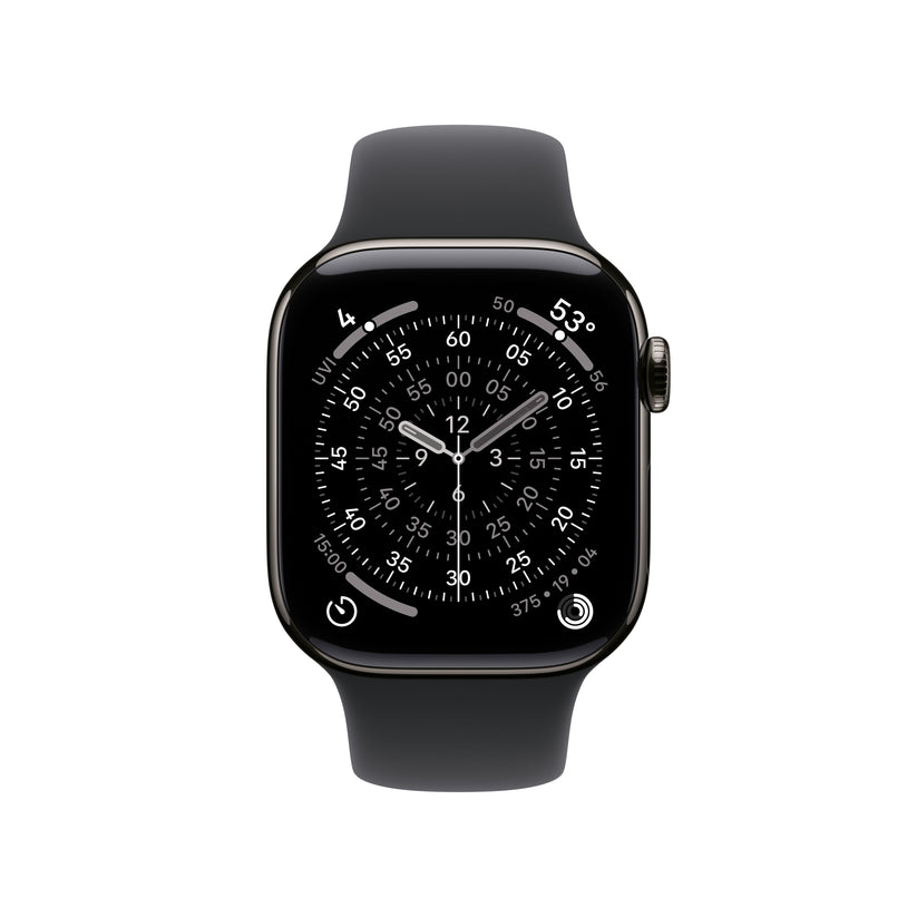 Apple Watch Series 11 GPS + Cellular 42mm palaszürke titántok, fekete sportszíj - S/M - iSTYLE HU