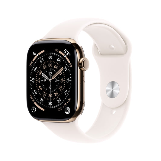 Apple Watch Series 11 GPS + Cellular 46mm arany titántok, lágy rózsaszín sportszíj - M/L - iSTYLE HU