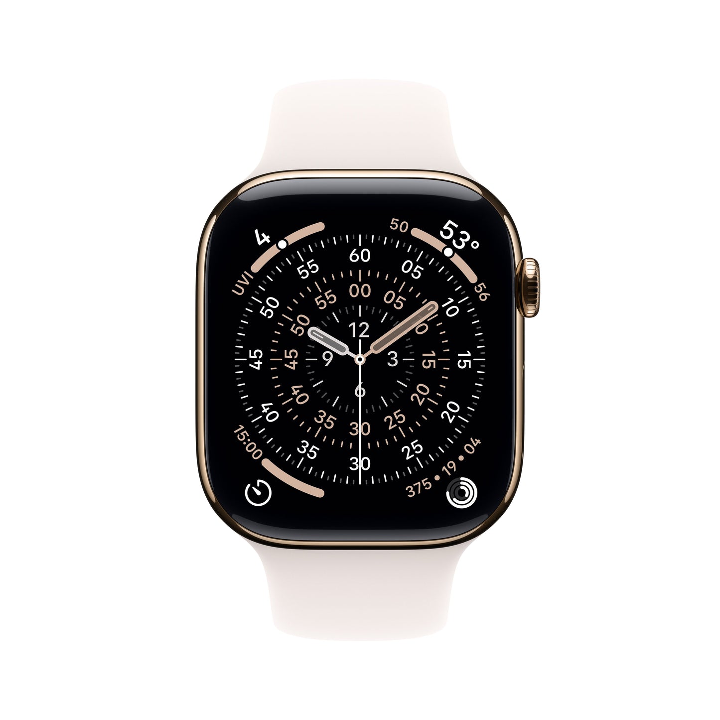 Apple Watch Series 11 GPS + Cellular 46mm arany titántok, lágy rózsaszín sportszíj - S/M - iSTYLE HU