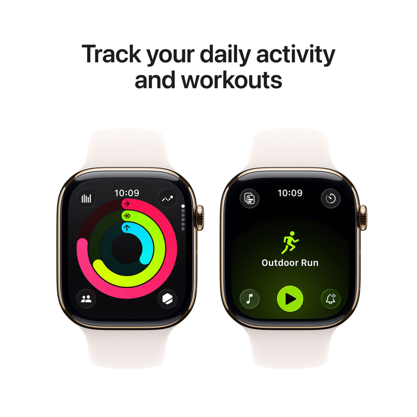 Apple Watch Series 11 GPS + Cellular 46mm arany titántok, lágy rózsaszín sportszíj - S/M - iSTYLE HU