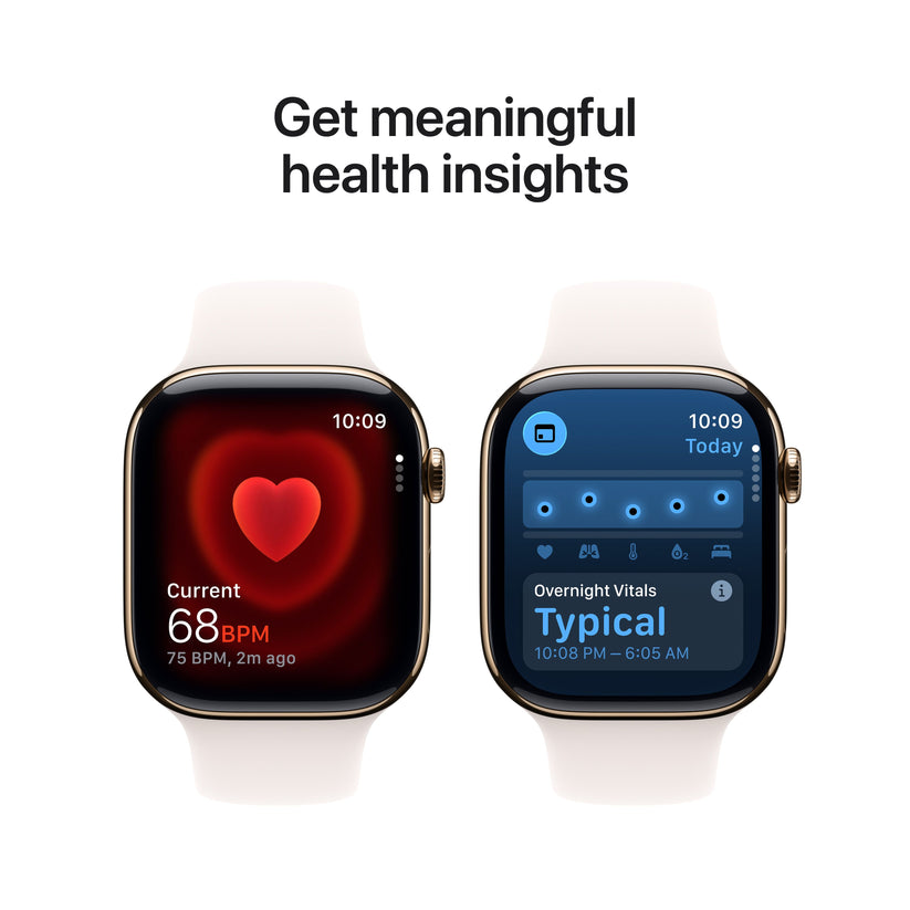 Apple Watch Series 11 GPS + Cellular 46mm arany titántok, lágy rózsaszín sportszíj - S/M - iSTYLE HU