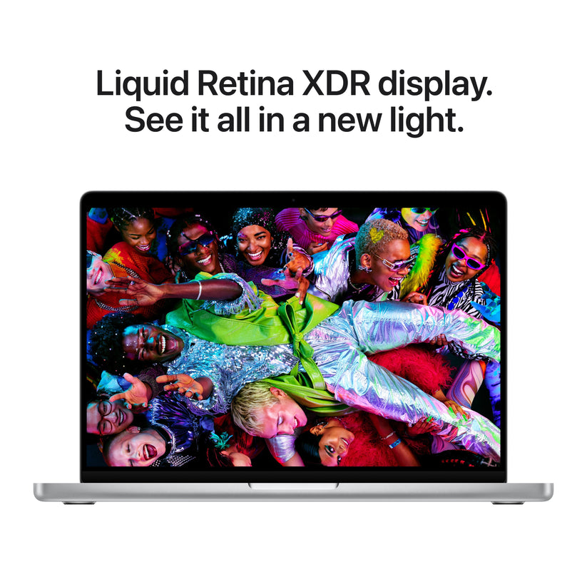 14 hüvelykes MacBook Pro: Apple M5 chip 10 magos CPU-val és 10 magos GPU-val, 4TB SSD, 16GB RAM, Háttér-világítású Magic Keyboard Touch ID‑val – nemzetközi angol - ezüst CTO