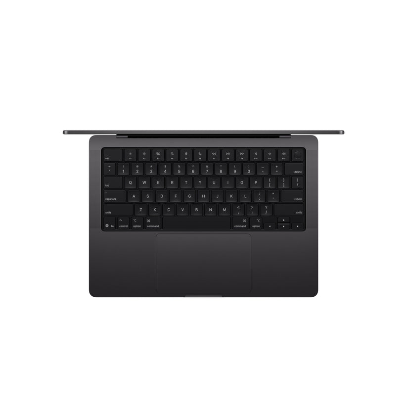 14 hüvelykes MacBook Pro: Apple M5 chip 10 magos CPU-val és 10 magos GPU-val, 2TB SSD, 16GB RAM, Háttér-világítású Magic Keyboard Touch ID‑val – magyar - asztrofekete CTO