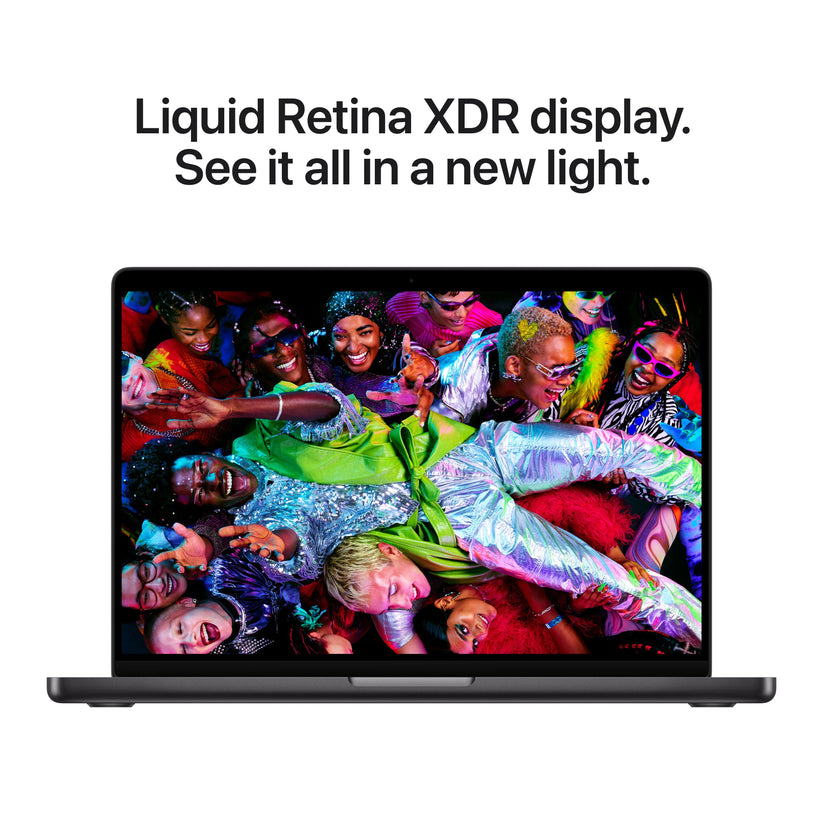 14 hüvelykes MacBook Pro: Apple M5 chip 10 magos CPU-val és 10 magos GPU-val, 2TB SSD, 16GB RAM, Háttér-világítású Magic Keyboard Touch ID‑val – magyar - asztrofekete CTO
