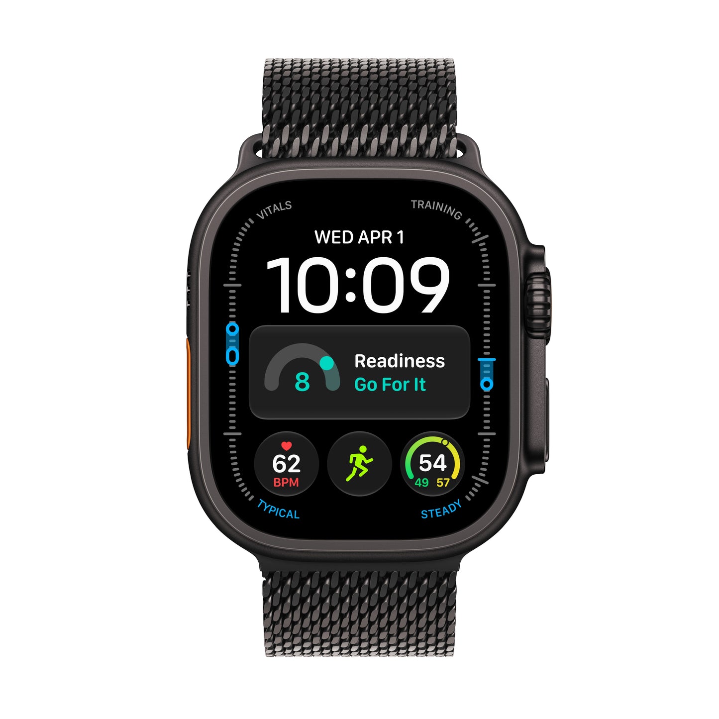 Apple Watch Ultra 4 GPS + Cellular 49mm Black Titanium Case with Black Titanium Milanese Loop - M - iSTYLE.hu