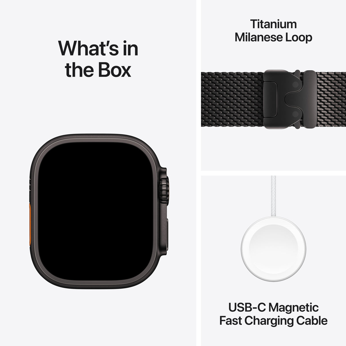 Apple Watch Ultra 4 GPS + Cellular 49mm Black Titanium Case with Black Titanium Milanese Loop - M - iSTYLE.hu