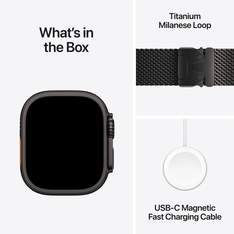 Apple Watch Ultra 4 GPS + Cellular 49mm Black Titanium Case with Black Titanium Milanese Loop - M - iSTYLE.hu