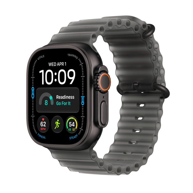 Apple Watch Ultra 4 GPS + Cellular 49mm Black Titanium Case with Translucent Black Ocean Band - iSTYLE.hu