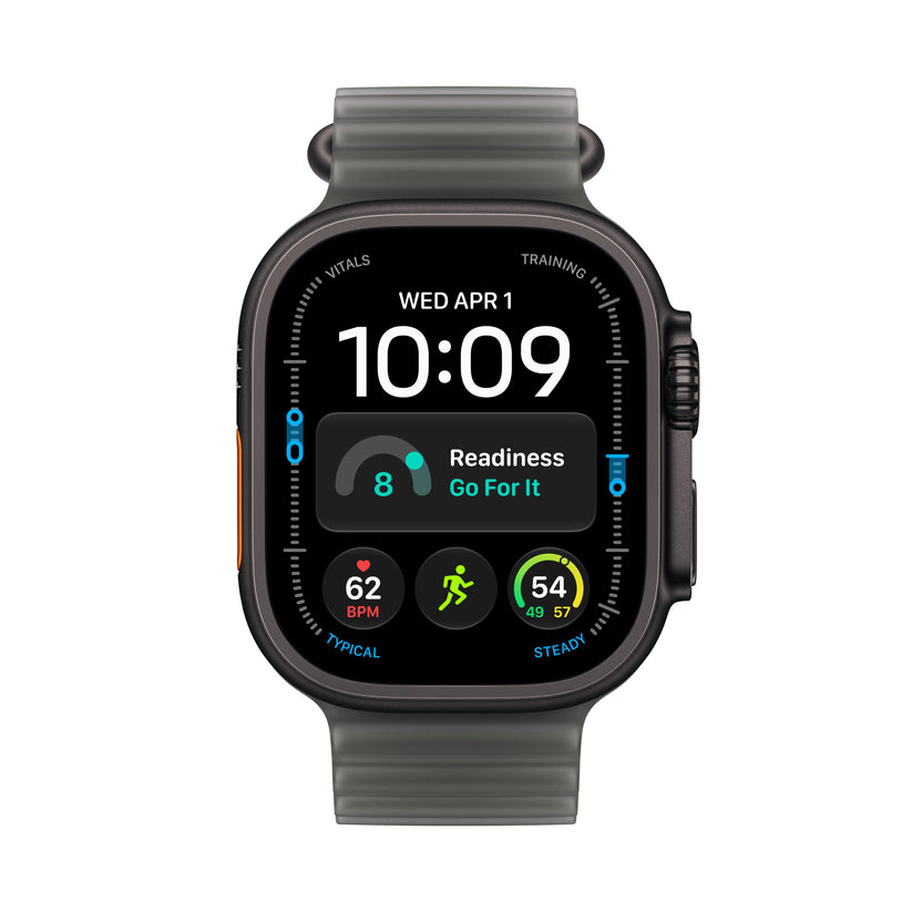 Apple Watch Ultra 4 GPS + Cellular 49mm Black Titanium Case with Translucent Black Ocean Band - iSTYLE.hu