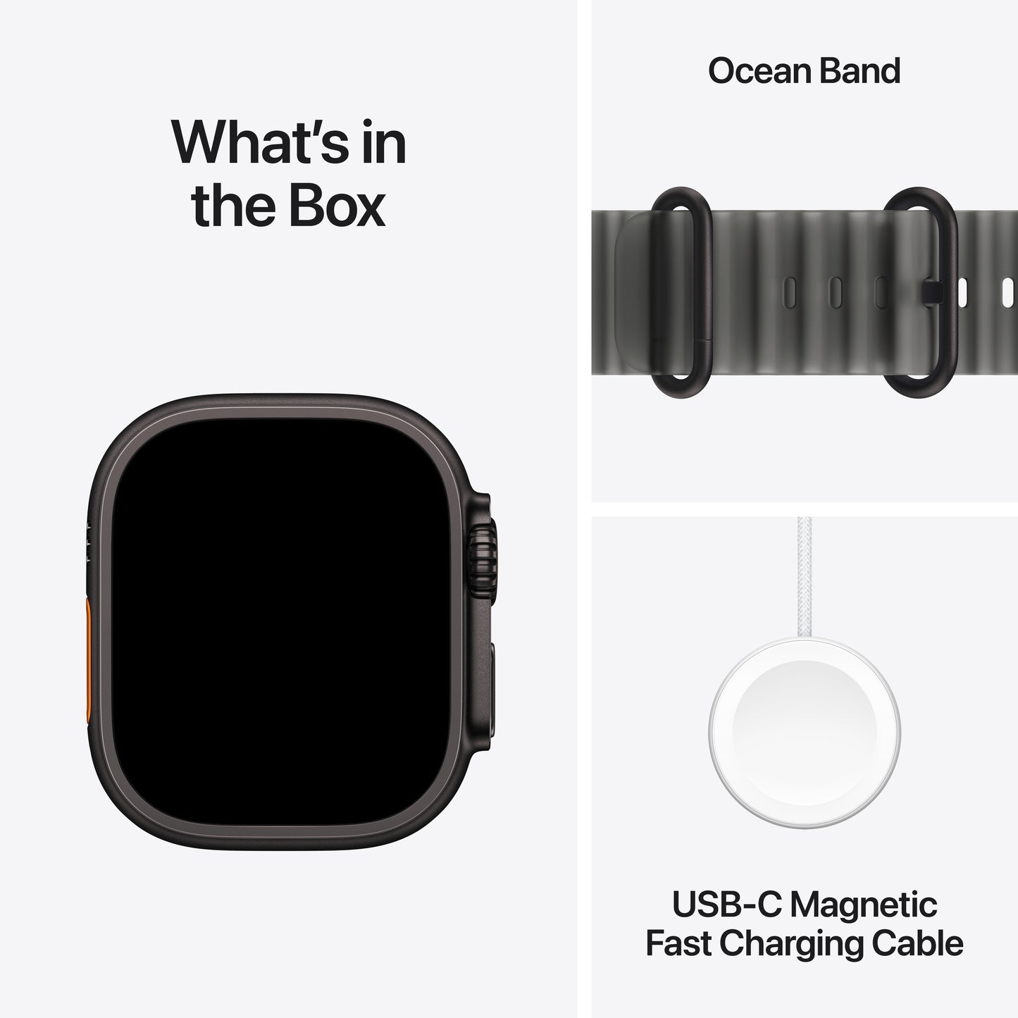 Apple Watch Ultra 4 GPS + Cellular 49mm Black Titanium Case with Translucent Black Ocean Band - iSTYLE.hu