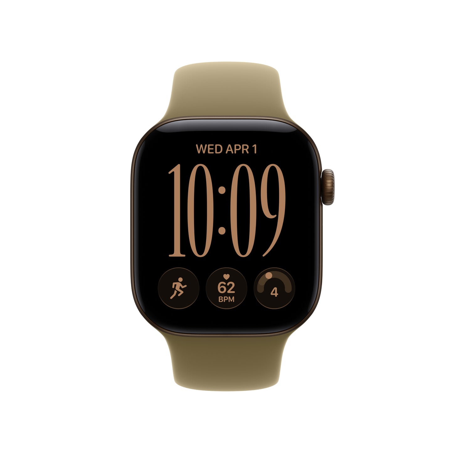 Apple Watch Series 12 GPS 42mm Dark Bronze Aluminium Case with Olive Sport Band - S/M - iSTYLE.hu