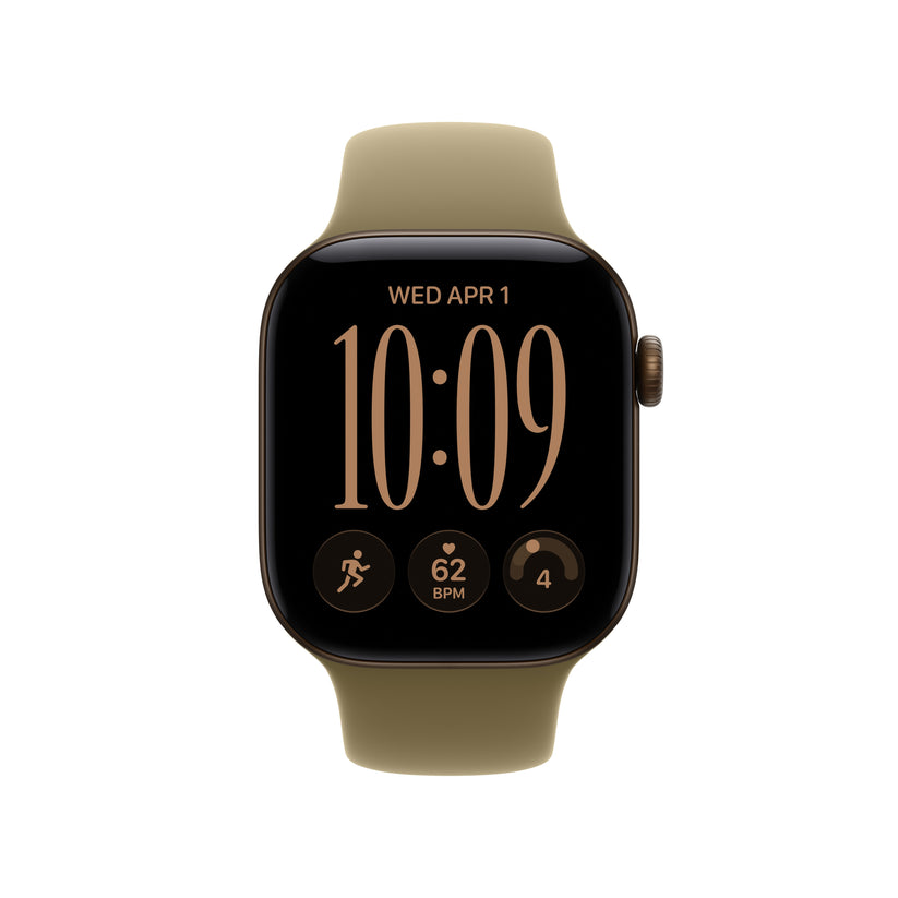 Apple Watch Series 12 GPS 42mm Dark Bronze Aluminium Case with Olive Sport Band - S/M - iSTYLE.hu