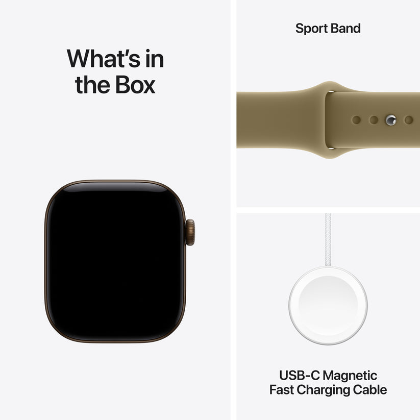 Apple Watch Series 12 GPS 42mm Dark Bronze Aluminium Case with Olive Sport Band - S/M - iSTYLE.hu