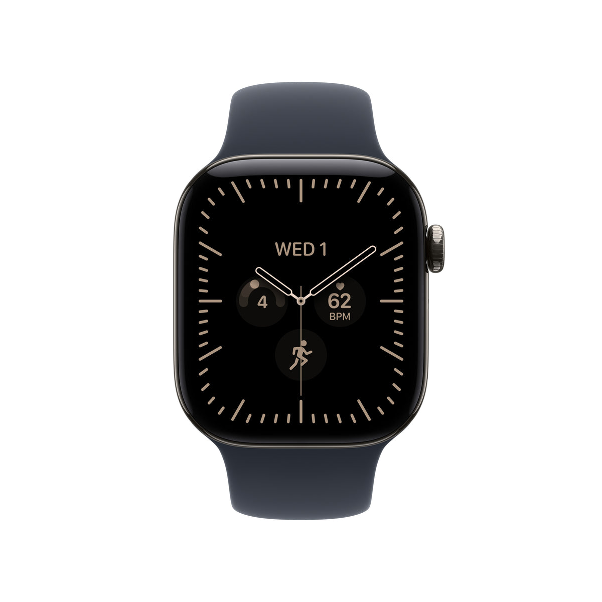Apple Watch Series 12 GPS + Cellular 42mm Natural Titanium Case with Navy Blue Sport Band - M/L - iSTYLE.hu