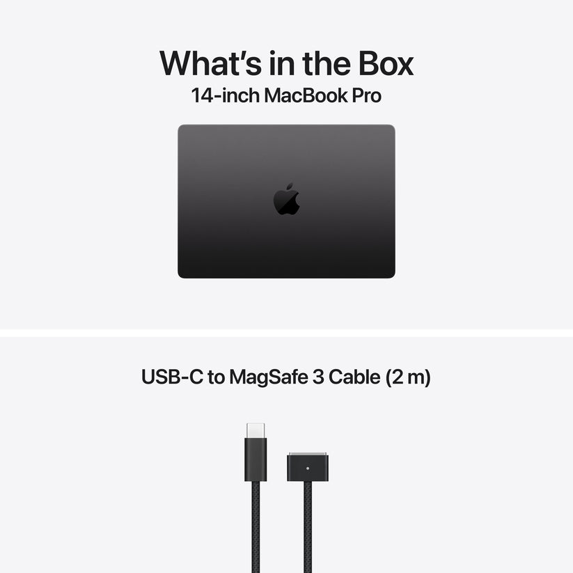 MacBook Pro 14" M6: Apple M6 chip 12 magos CPU és 12 magos GPU, 24GB, 4TB SSD, Standard display finish, No power adapter, Backlit Magic Keyboard with Touch ID - International English - asztrofekete CTO - iSTYLE.hu