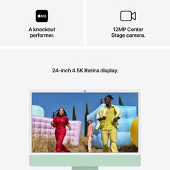 24-inch iMac with Retina 4.5K display: Apple M6 chip with 10-core CPU and 10-core GPU, Standard Glass, 16GB ,256GB SSD - Green - iSTYLE.hu
