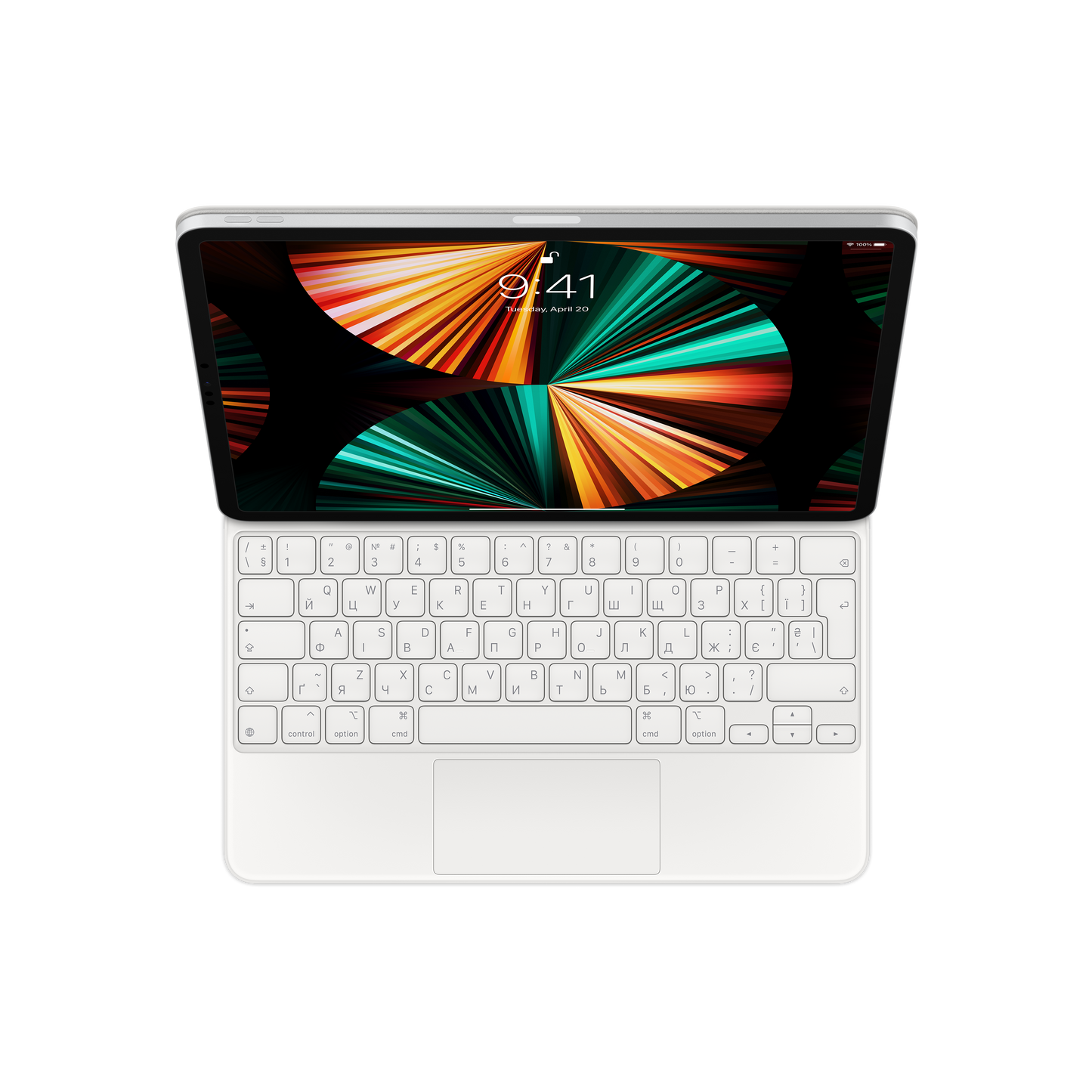 Magic Keyboard 12.9 hüvelykes iPad Prohoz (6. generáció) – ukrán – fehér - iSTYLE HU