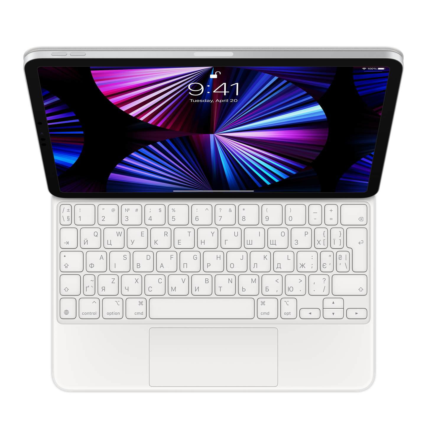 Magic Keyboard for iPad Pro 11–inch (4th generation) and iPad Air (5th generation) – ukrán – fehér - iSTYLE HU