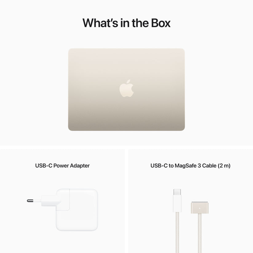 13 hüvelykes MacBook Air: Apple M2 chip 8 magos CPU-val és 8 magos GPU-val, 256 GB SSD - Starlight - iSTYLE HU