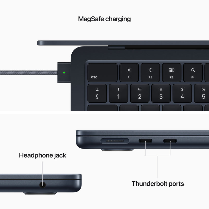 13 hüvelykes MacBook Air: Apple M2 chip 8 magos CPU-val és 8 magos GPU-val, 256 GB SSD - Midnight - iSTYLE HU