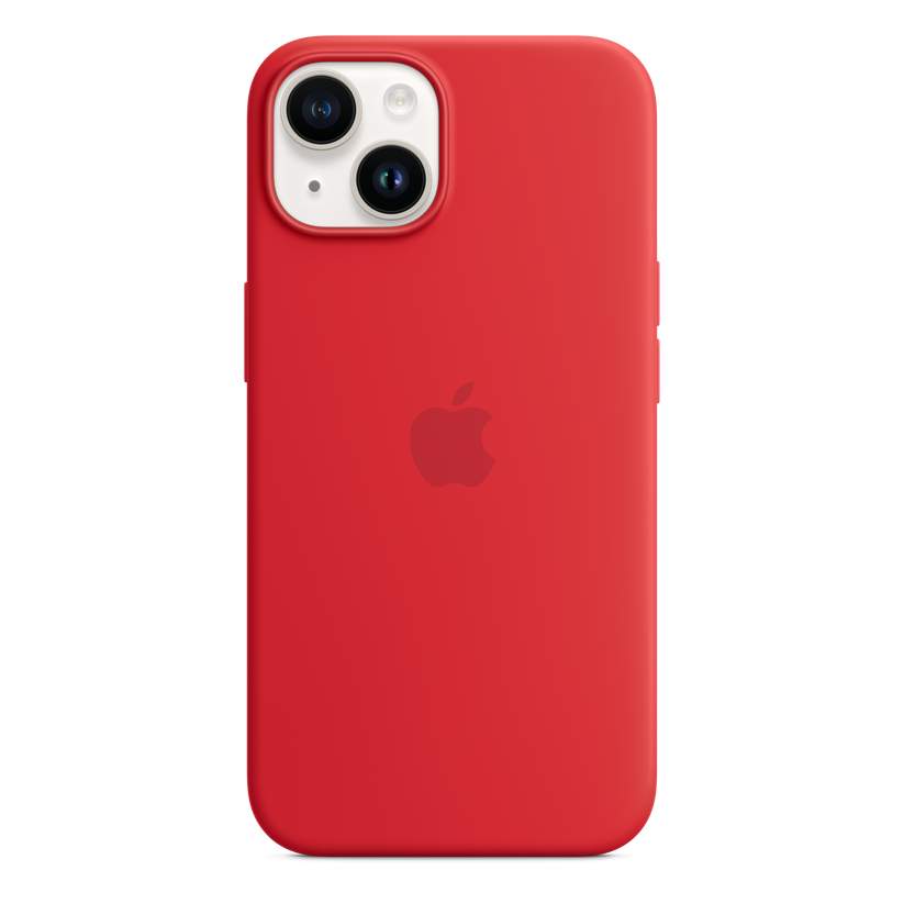 iPhone 14 MagSafe–rögzítésű szilikontok – (PRODUCT)RED - iSTYLE HU