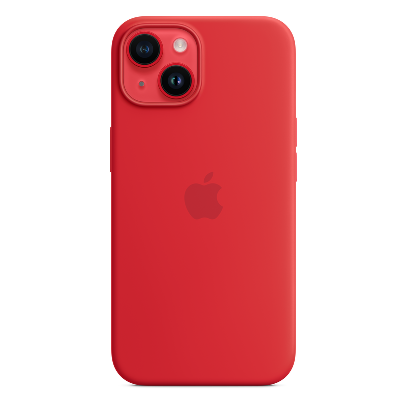 iPhone 14 MagSafe–rögzítésű szilikontok – (PRODUCT)RED - iSTYLE HU