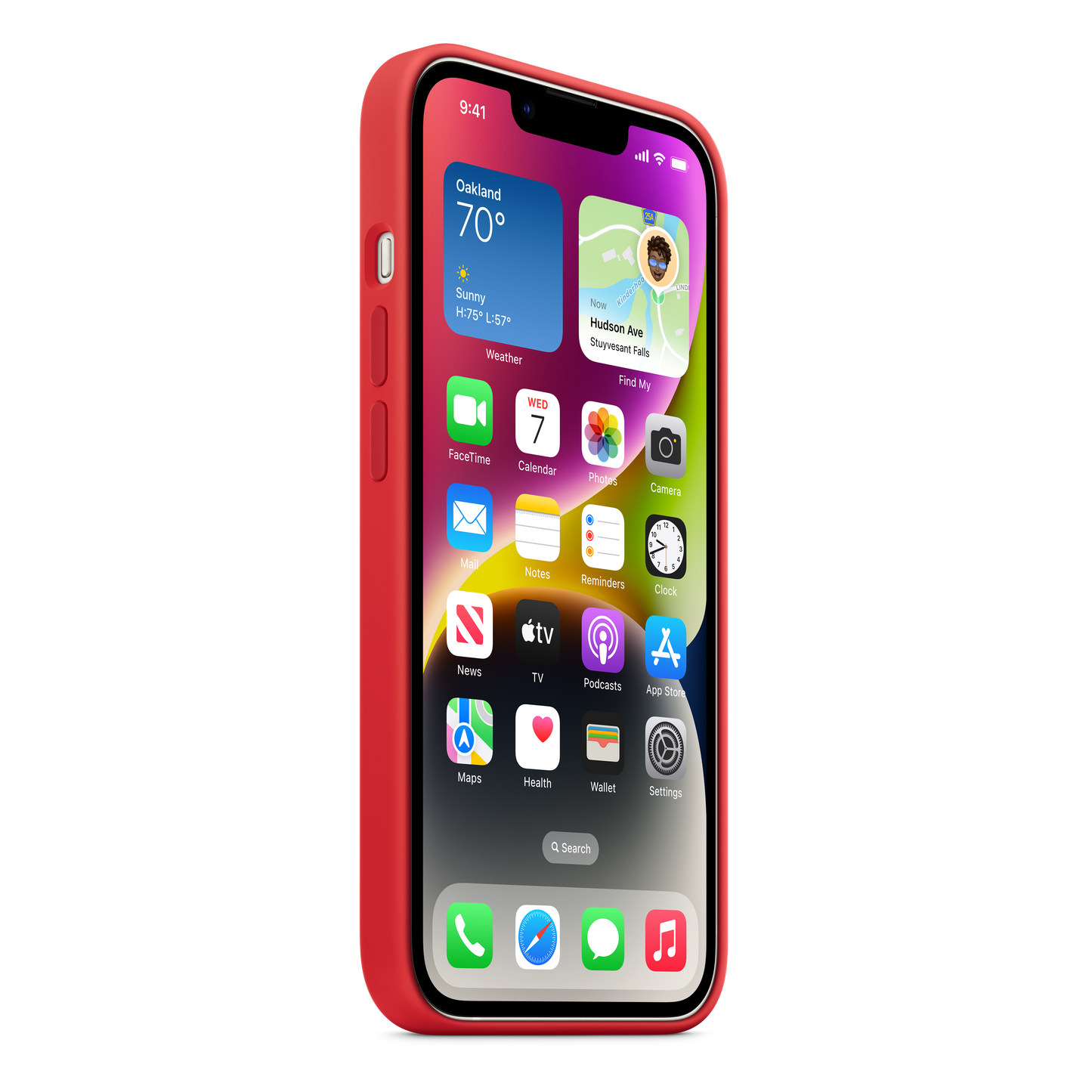 iPhone 14 MagSafe–rögzítésű szilikontok – (PRODUCT)RED - iSTYLE HU