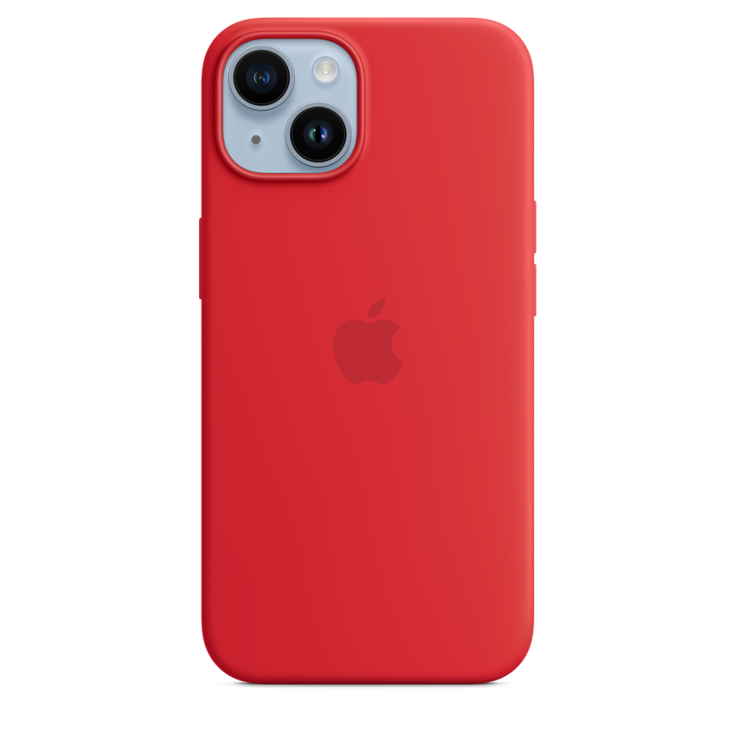 iPhone 14 MagSafe–rögzítésű szilikontok – (PRODUCT)RED - iSTYLE HU