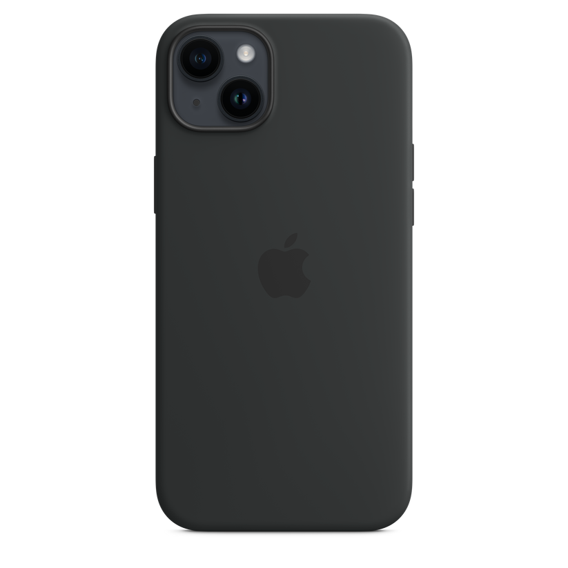 iPhone 14 Plus MagSafe–rögzítésű szilikontok – éjfekete - iSTYLE HU