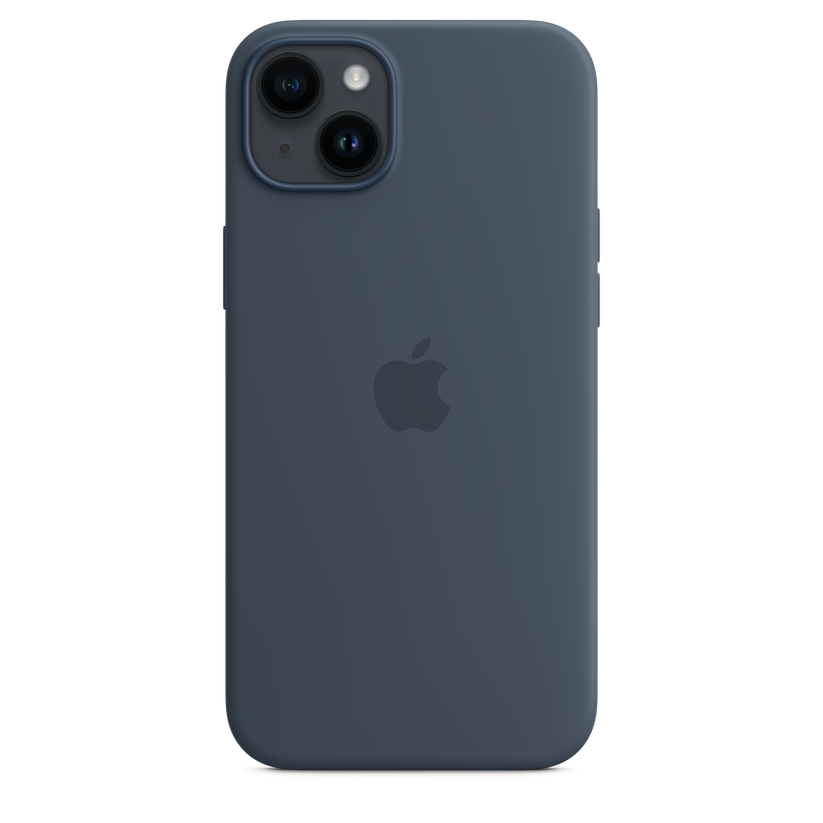 iPhone 14 Plus MagSafe–rögzítésű szilikontok – viharkék - iSTYLE HU