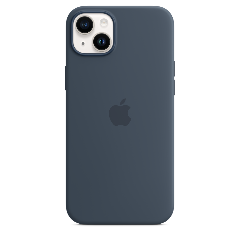 iPhone 14 Plus MagSafe–rögzítésű szilikontok – viharkék - iSTYLE HU
