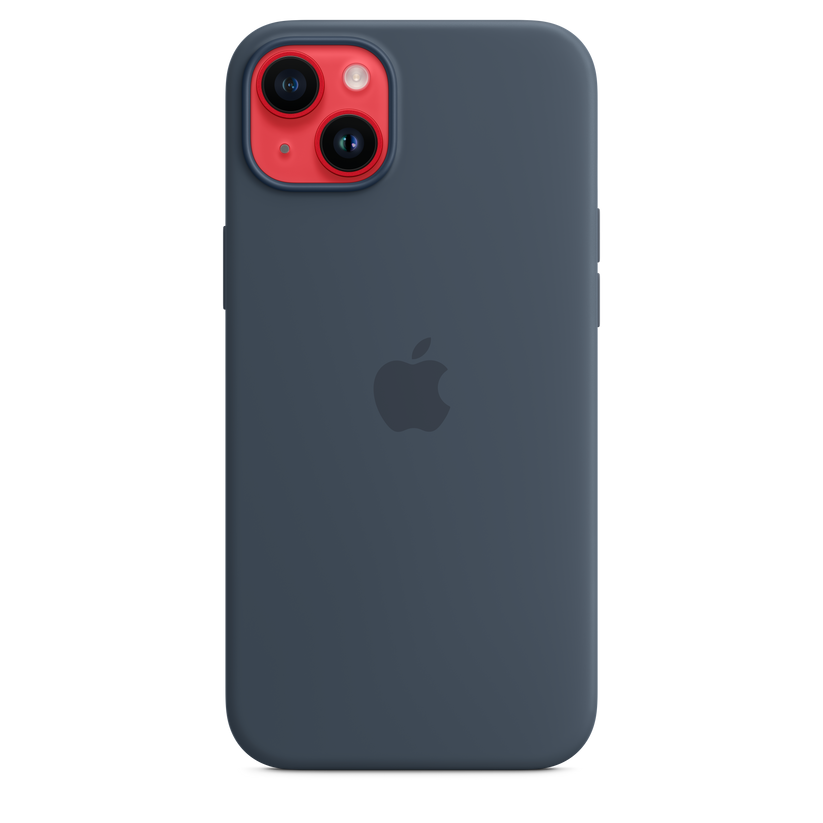 iPhone 14 Plus MagSafe–rögzítésű szilikontok – viharkék - iSTYLE HU
